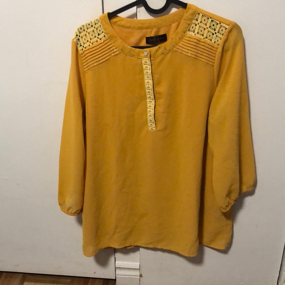 Mustard colored blouse
